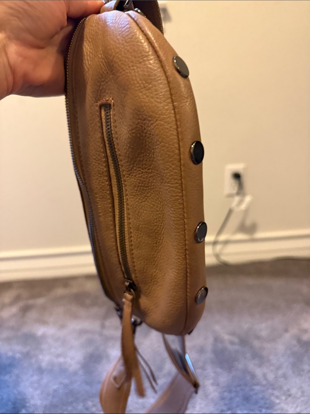 Hammitt Tan Leather Crossbody Belt Bag - Picture 4 of 11